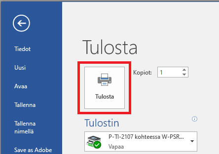 Tulostaminen